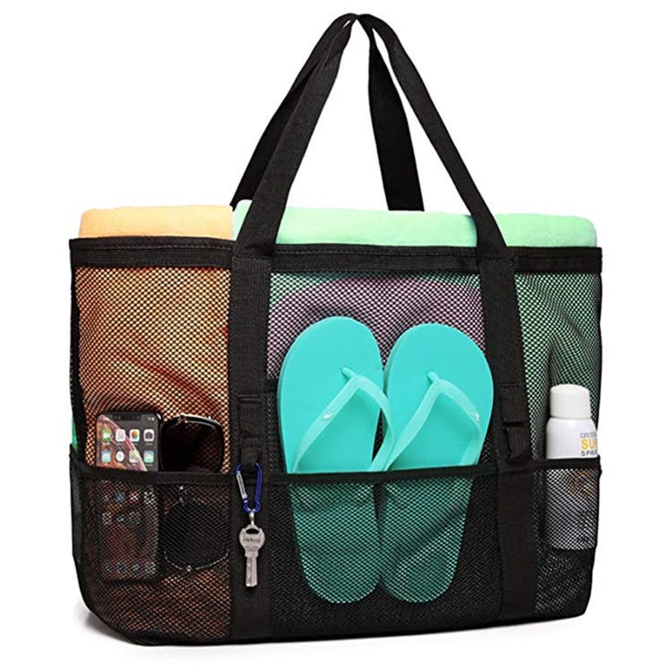 Customized Beach Bag Large Capacity Mesh Multi-Function Beach Bag Travel One-Shoulder Swimsuit Portable Multi-Pocket Storage Bag - Image 2